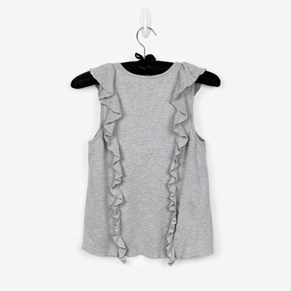 Madewell Ruffled Sweater Tank Size S Gray Soft Girl Coquette Femme Preppy Summer - Picture 2 of 4